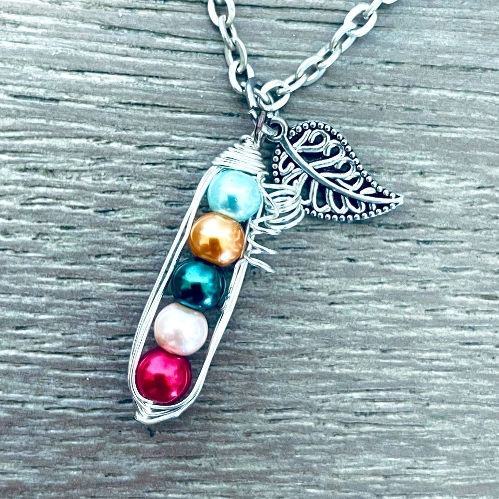 Silver Wire Wrapped Pearl Pendant Necklace